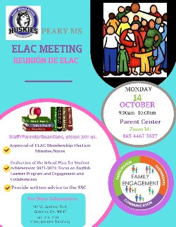 Please join us for our October 2024 ELAC Meeting!